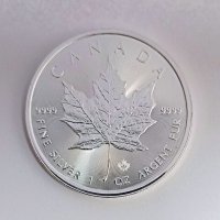 1 унция сребърна монета канадски кленов лист, снимка 1 - Нумизматика и бонистика - 40937420