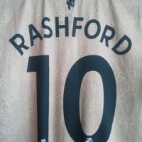 Manchester United Rashford Adidas рядка златиста тениска фланелка Рашфорд Манчестър Юнайтед размер М, снимка 3 - Тениски - 42300559