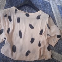 H&M дамска блуза къс модел  100% вискоза, снимка 1 - Тениски - 41461496