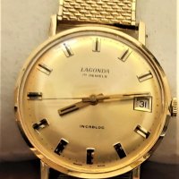 Златен Швейцарски часовник 18k/750/ 1950 г Състояние 9/10, снимка 1 - Мъжки - 41020852