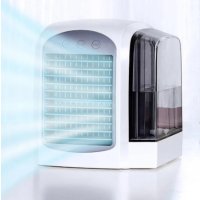 Мини въздушен охладител Air Conditioner WT-F10 3 скорости вентилатор с вода LED светлини преносим ох, снимка 3 - Вентилатори - 41942378