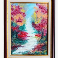 Есенни багри " Маслена картина , снимка 1 - Картини - 41917165