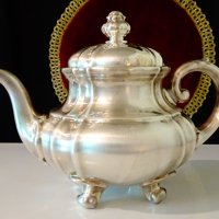 Чайник,кана WMF,посребрен порцелан,барок. , снимка 4 - Антикварни и старинни предмети - 41612080