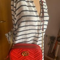 Дамска чанта Gucci (Marmont MATELASSÉ small Shoulder bag, снимка 6 - Чанти - 41450363