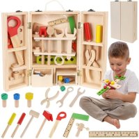 Дървен куфар с инструменти, детски инструменти, Малък майстор, снимка 2 - Други - 40918950