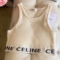 Селин топ*CELINE STRIPED MESH SPORTS BRA, снимка 6 - Корсети, бюстиета, топове - 42364592