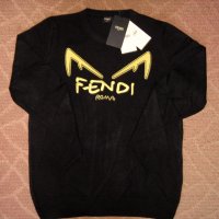 Fendi мъжки пуловер черен нов с етикет, снимка 6 - Пуловери - 34096800