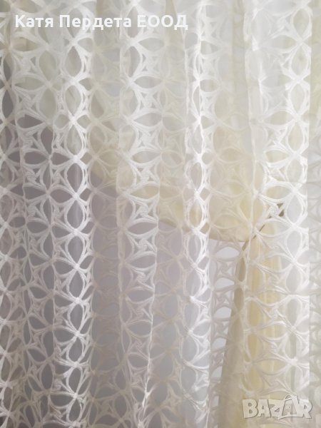 Двойно перде, цвят екрю - код 63, снимка 1