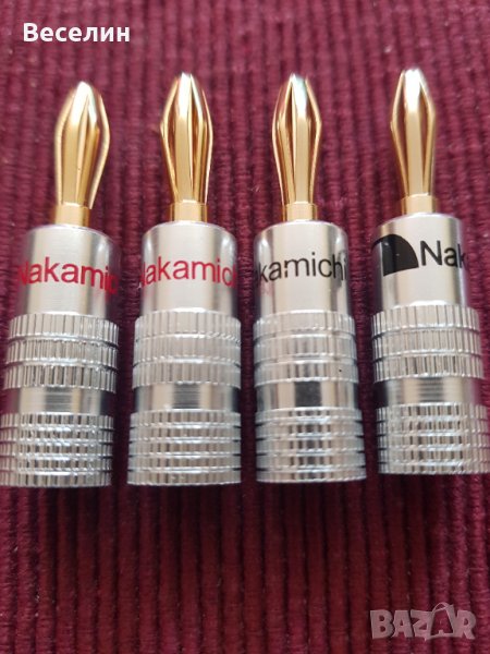 4 броя Nakamichi банан конектори за тонколони, снимка 1