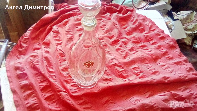 Руска империя стъклена гарафа , снимка 1