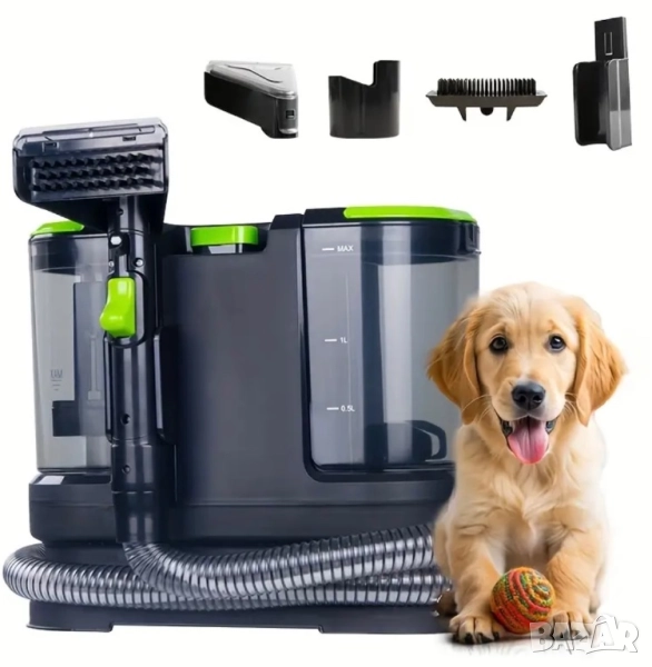 Перяща Преносима Прахосмукачка за Килими - Дълбоко Почистване на Дивани, Легла, Тапицерия, 800W, снимка 1