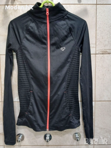 Дамско спортно горнище с мрежести елементи, снимка 1