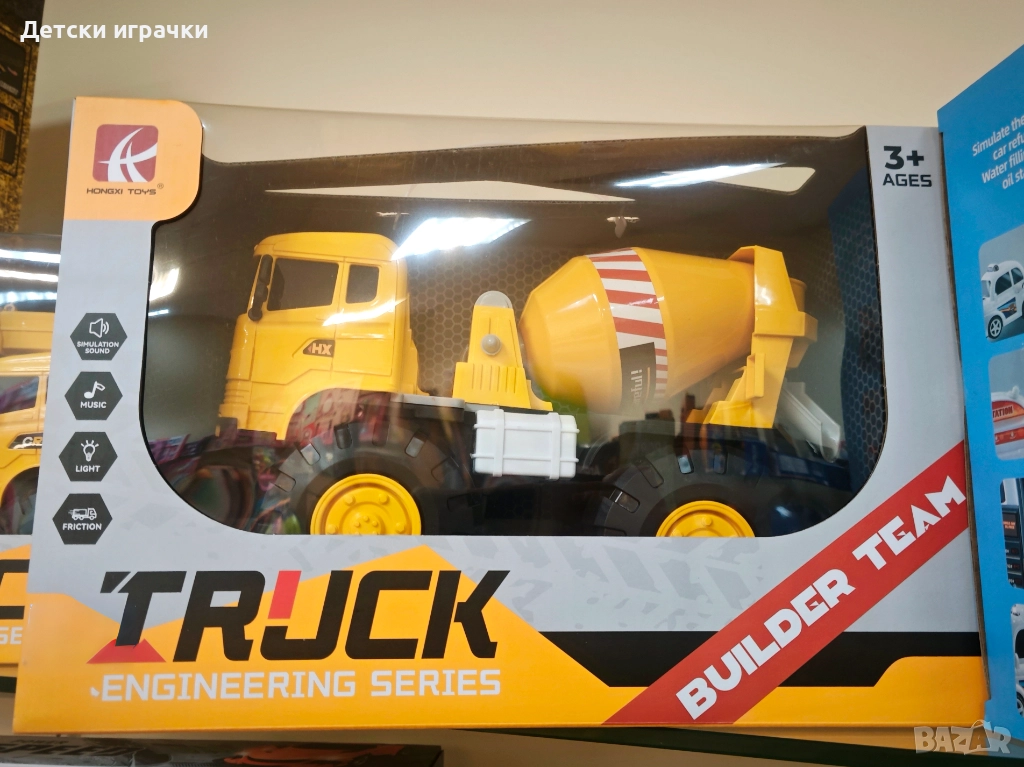 Голям Камион бетонобъркачка със звуци и светлини , снимка 1