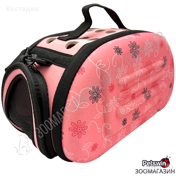 Чанта за Пренасяне на Коте/Куче - Малка Порода - 36см/21см/21см - Розова разцветка, снимка 1