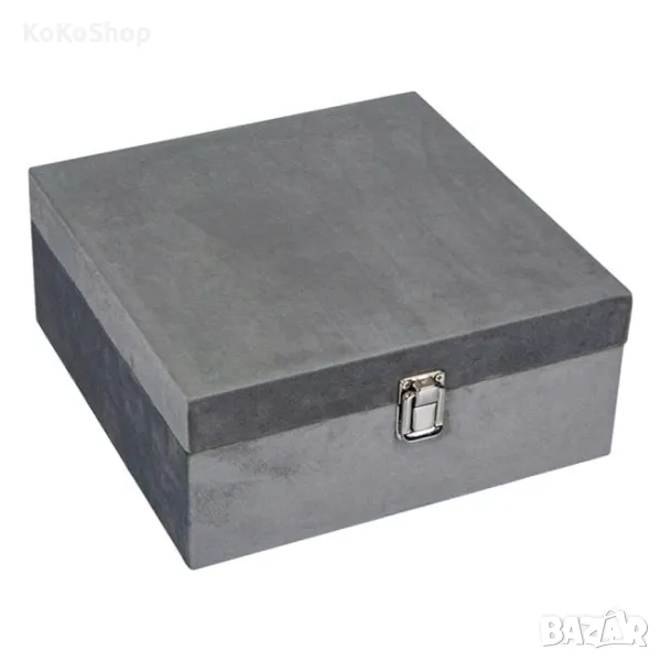 Декоративна кутия-24x24x10 см./сива декоративна кутия, снимка 1