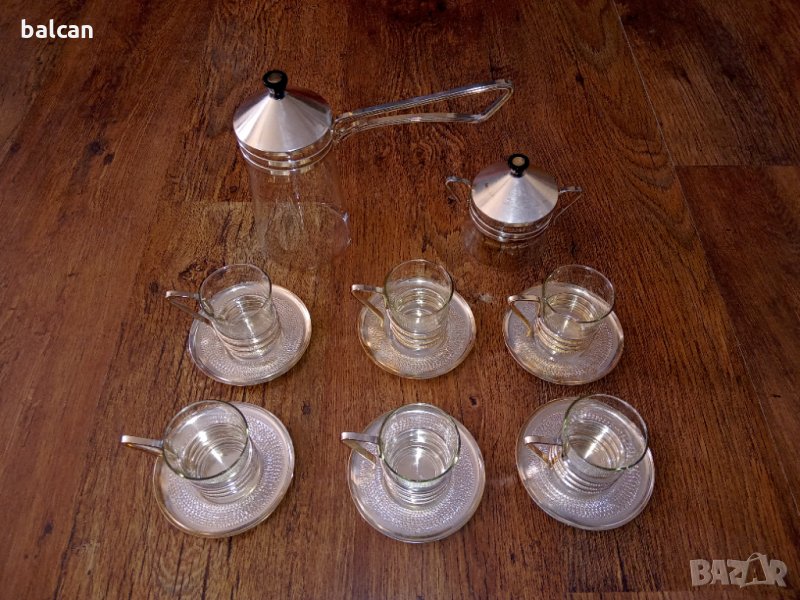 Стъклен сервиз за чай, снимка 1