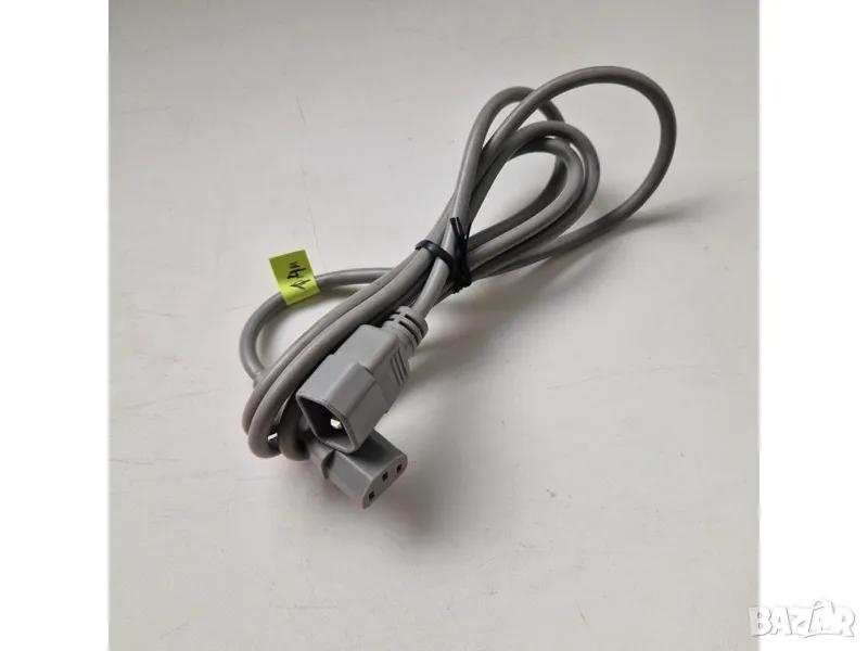 Захранващ кабел монитор компютър 1.4 м, 3x0.75 мм², мед, 10 A, IEC C13, IEC C14, снимка 1