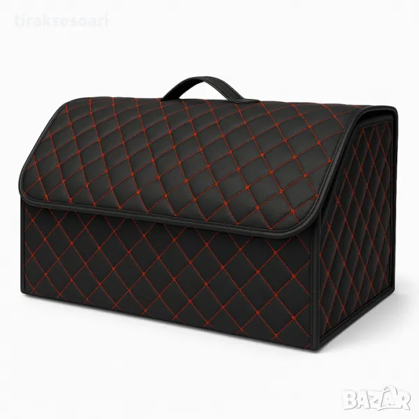 Черно с червено органайзер за багажник кутия за съхранение 66x30x30 см , снимка 1