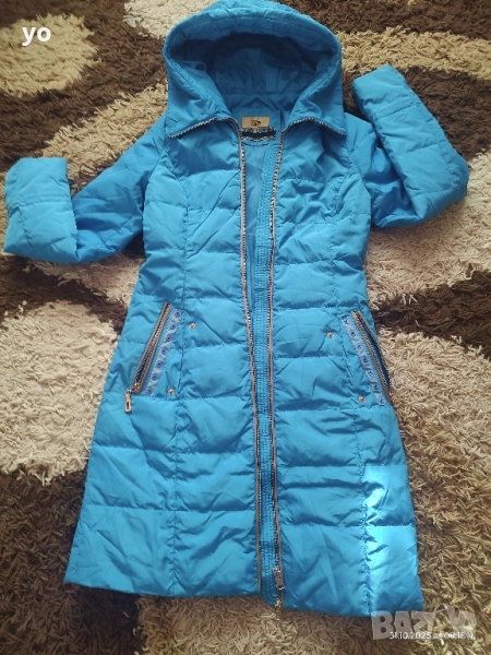 Зимно дълго яке синьо , снимка 1