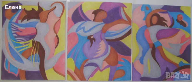 Продавам триптих "Танц", снимка 1