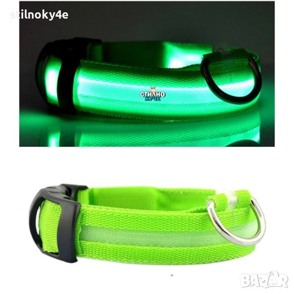 Светеща каишка/флашер за куче Светещ нашийник за куче Кучешки светещ нашийник Кучешки флашери, снимка 1