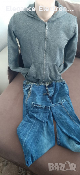 Дамски комплект дънки Denim +Суитшърт, снимка 1