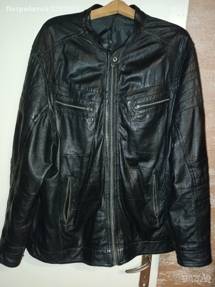 кожено яке от естествена мека кожа,голям размер, снимка 1