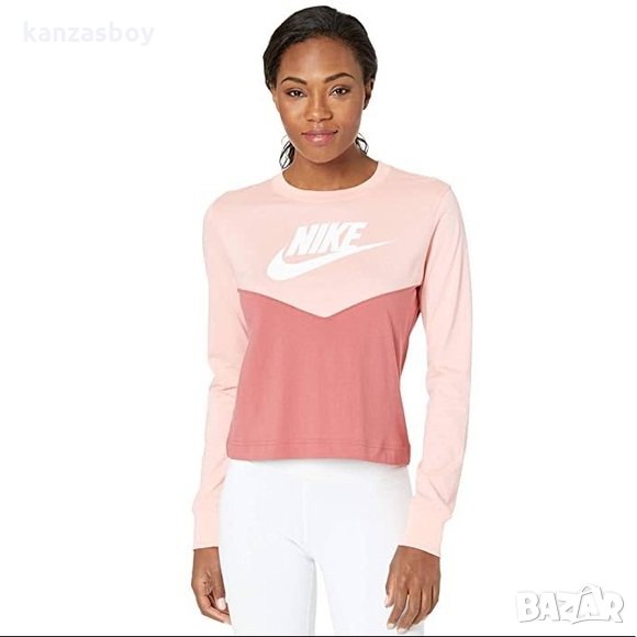 NIKE Heritage Long Sleeve Color Block Top - страхотна дамска блуза , снимка 1