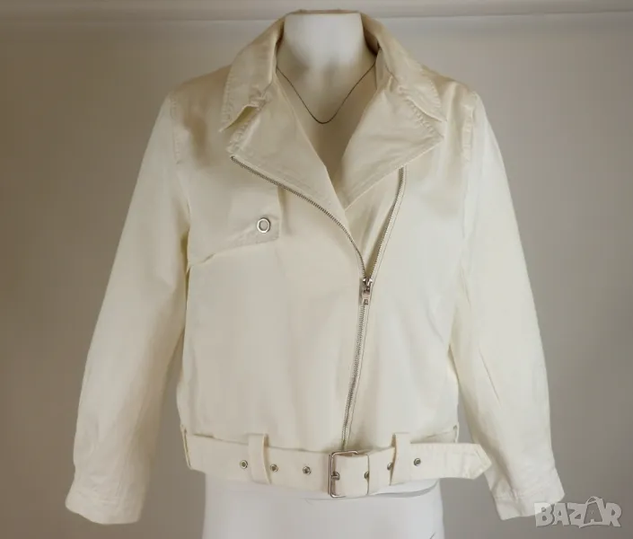 L Reserved Бяло памучно лятно яке, снимка 1