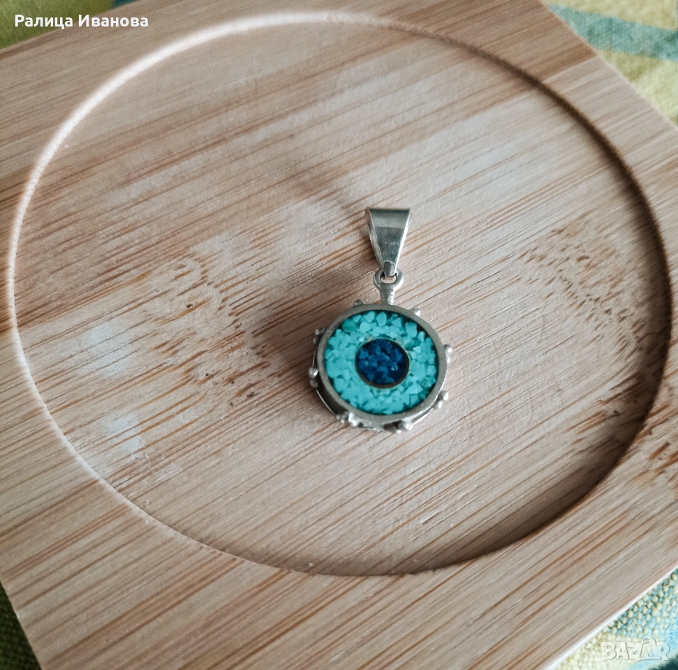 Сребърен медальон , снимка 1