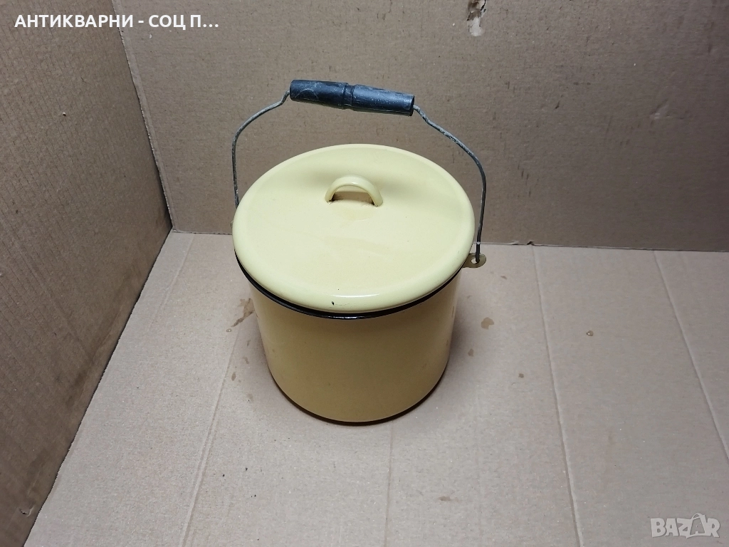 Стара Соц Емайлирана Българска Садинка / 5 Литра. , снимка 1