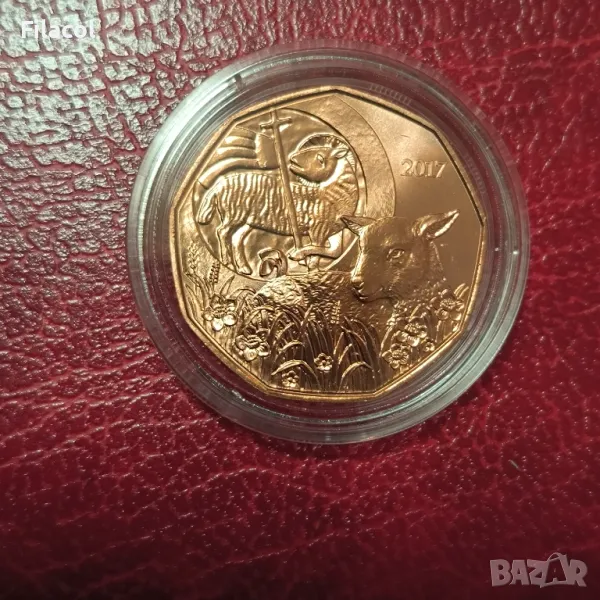 Австрия 5 евро 2017 г. Жертвеният агнец, снимка 1