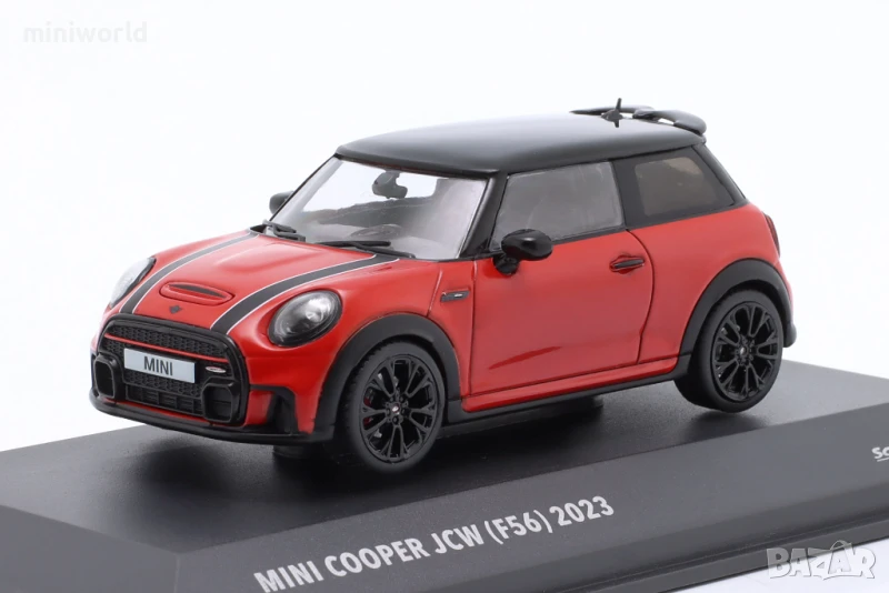MINI COOPER JOHN WORKS F56 2023 - мащаб 1:43 на SOLIDO моделът е нов в PVC дисплей-кейс, снимка 1