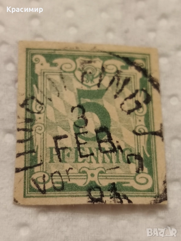 Винтидж ПОЩЕНСКА 5 пфенинг. , снимка 1