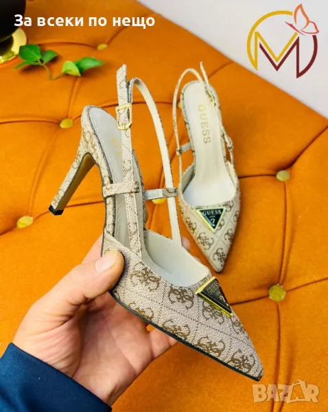 Guess Дамски Бежови Обувки На Ток Гес Код E221, снимка 1