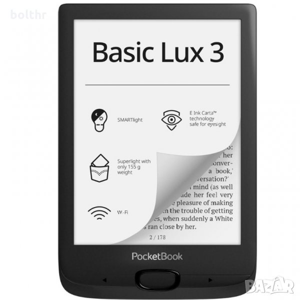 Електронна Книга PocketBook Basic Lux 3, снимка 1