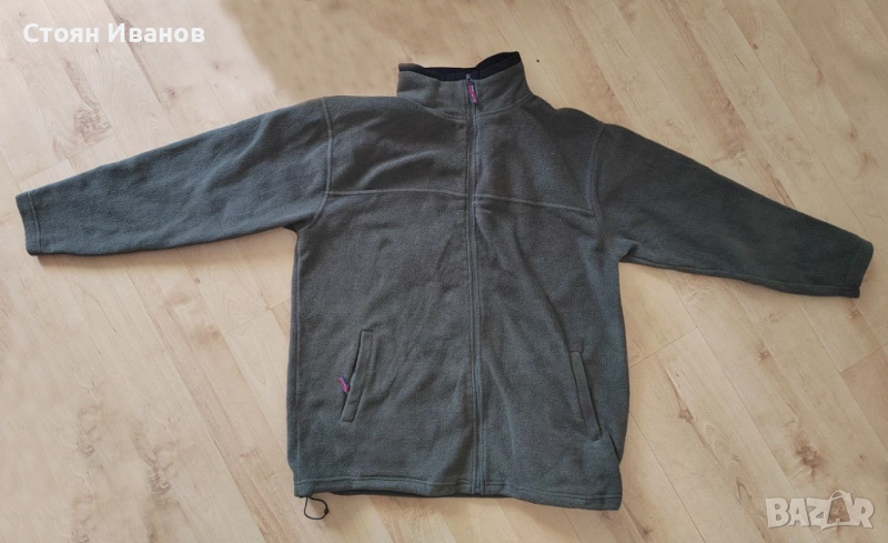 Нов оригинален мъжки полар, размер XL в земно зелен цвят, снимка 1