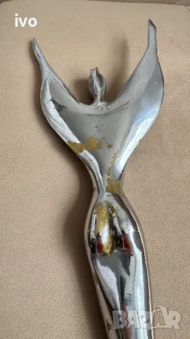 Статуетка, бронз, хромирана., снимка 9 - Антикварни и старинни предмети - 50107701