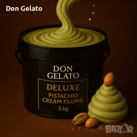 Крем пълнеж с шамфъстък Don Gelato Deluxe – 3 кг, снимка 4 - Други - 51268357