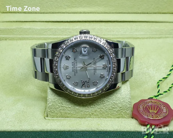 Rolex Datejust 36mm Steel Silver Dial Star-Shaped Diamond Automatic Дамски Различни Варианти, снимка 7 - Дамски - 48183099