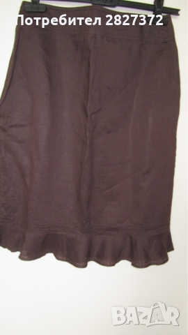 Продавам маркови,елегантни  ленени поли в кафяво и бежево , снимка 5 - Поли - 36083549