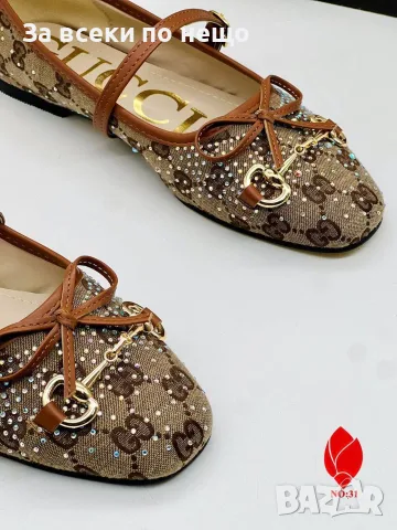 Gucci Дамски Ежедневни Обувки Тип Балерина Гучи - Различни Цветове Код SEM-493, снимка 3 - Дамски ежедневни обувки - 55872825