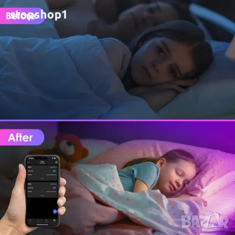 Светодиодни ленти HOVVIDA 20M, 2x10M, 24 LED/метър, 12V RGB LED ленти, 240 LED, APP и дистанционно у, снимка 3 - Лед осветление - 48851312