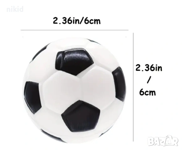 Малка футболна гумена топка Футбол релакс стискане срещу стреса, снимка 2 - Други - 53729801