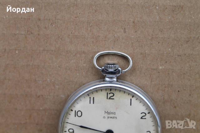 СССР джобен часовник ''Молния'' 15 камъка, снимка 2 - Антикварни и старинни предмети - 44558842