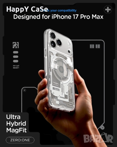 Apple iPhone 17 / Pro / Max / Air / SPIGEN Ultra Hybrid Zero One MagSafe Кейс гръб калъф , снимка 8 - Калъфи, кейсове - 51812171