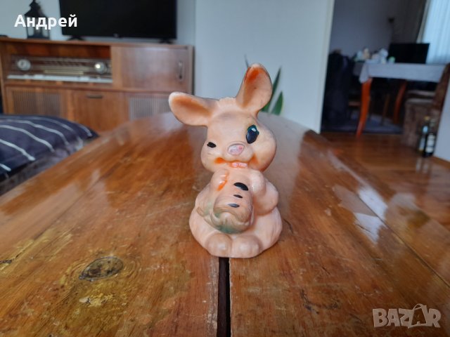 Стара гумена играчка заек #3