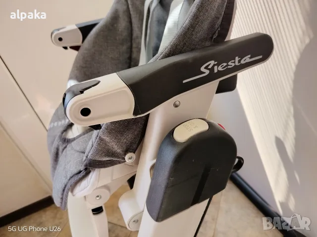 Премиум столче за хранене Peg Perego Siesta (цвят Ice) – Перфектно!, снимка 5 - Столчета за хранене - 56056728