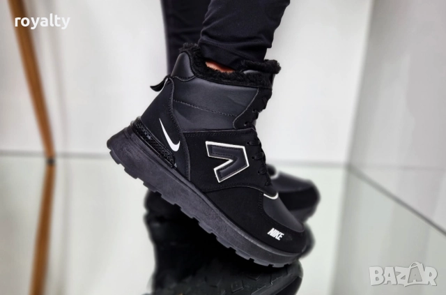 Nike Стилни Зимни Черни Дамски Боти , снимка 4 - Дамски боти - 52117338