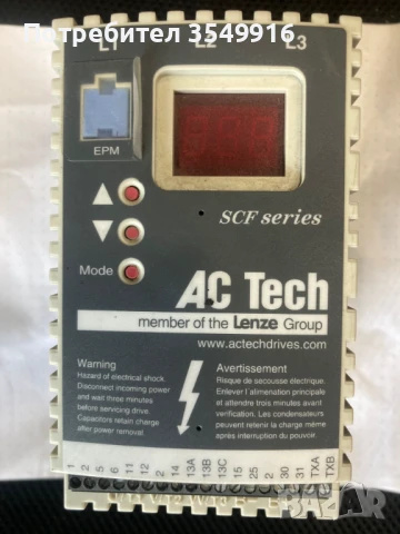 Честотен регулатор(инвертор) Lenze(AC TECH) 0,75кw/400V, снимка 2 - Други машини и части - 50971881